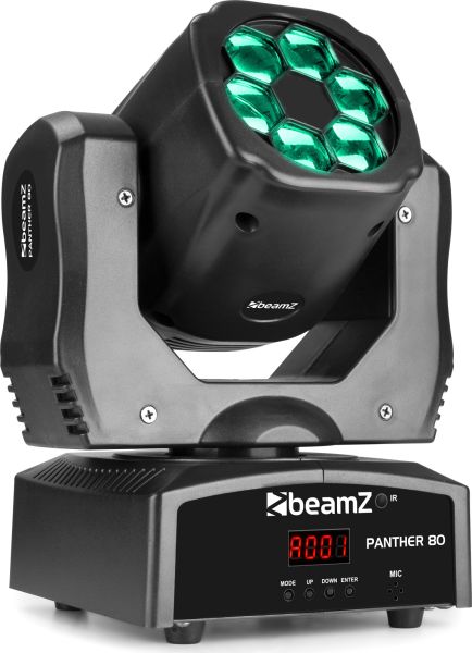 beamZ Panther 80 LED Moving Head mit drehbaren Linsen -B-Stock-