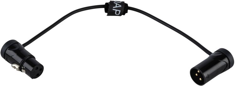 DAP-Audio FLX19 – symmetrisches Patchkabel XLR/M 3P auf XLR/F 3P, 0,30 m, ultrakompaktes Patchkabel