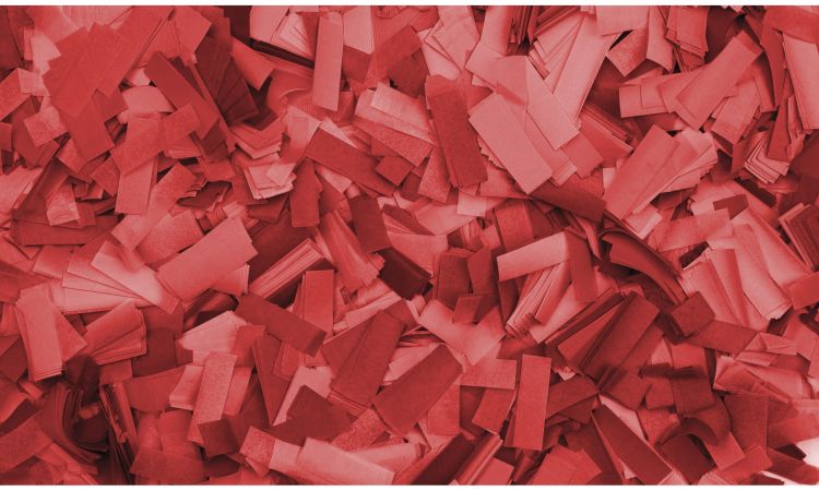 Showtec Show Konfetti Rechteckig 55 x 17mm Rot, 1 kg