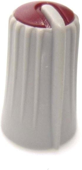 Drehknopf (Frequenz) MRS Serie grau/Makierung rot
