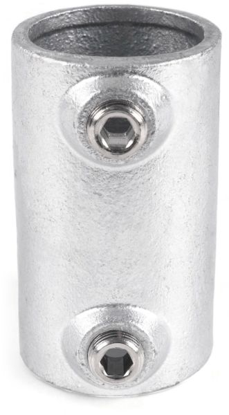 Riggatec Rohrverbinder Verlängerungsstück außen für 48,3 mm Rohr in Silber