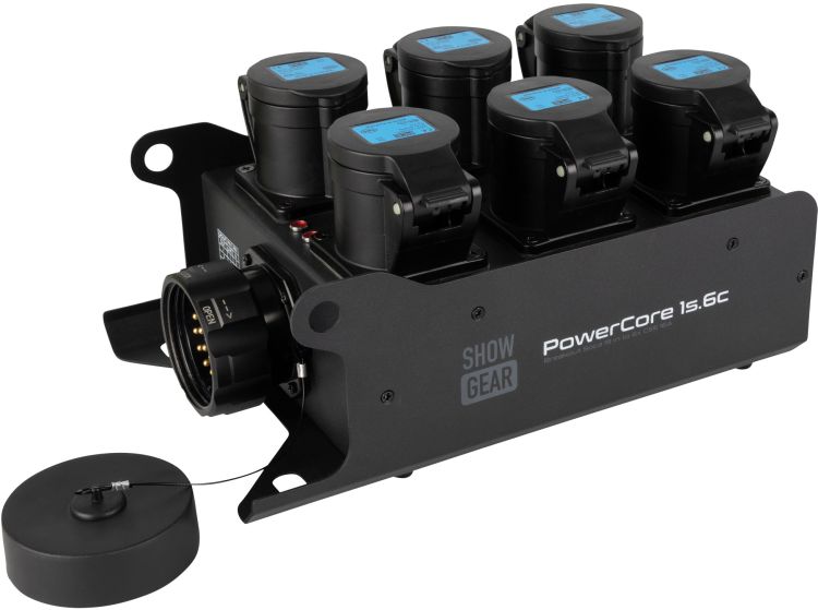 SHOWGEAR PowerCore 1s.6c Breakout-Stecker S19 auf 6x CEE 16 A (1P+N+PE)