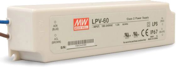 ISOLED Trafo MW LPV 12V/DC, 0-60W, IP67