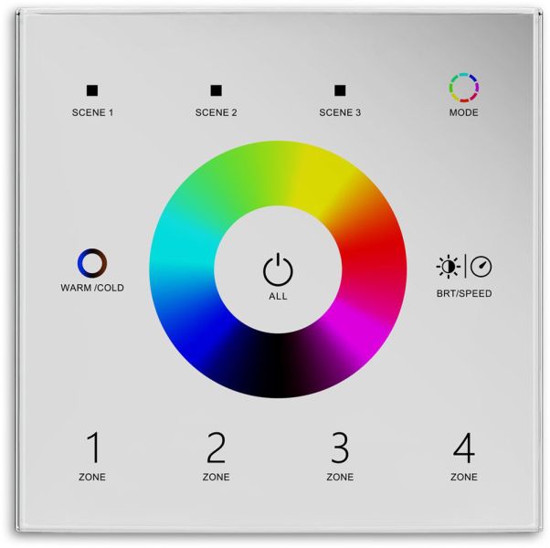 ISOLED Sys-Pro RGB+weißdynamische 4 Zonen Fernbedienung mit 3 Szenenspeicher
