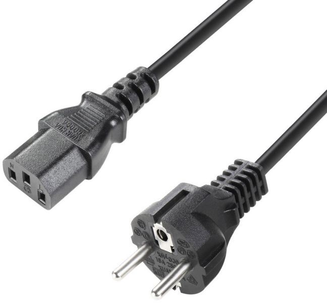 Adam Hall Cables 4 STAR PKD 0500 - Netzkabel | Adam Hall® IEC C13 x CEE 7/7 | 5 m
