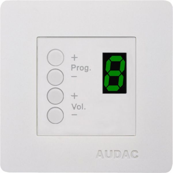 Audac DW 3020 W - 8 Zonen Wall Panel Controller weiß für AUR2 Audio Matrix