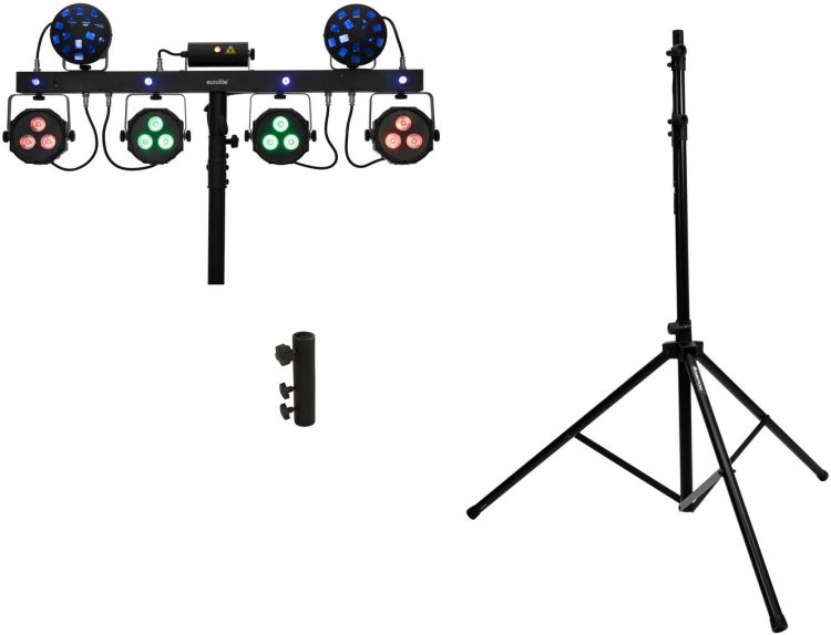 EUROLITE Set LED KLS Laser Bar Next FX-Lichtset + M-4 Boxenhochständer