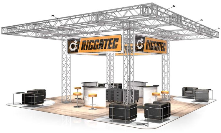 Messestand FD 44 - 10 x 10 x 4,4 m (LxBxH) - 100 m²