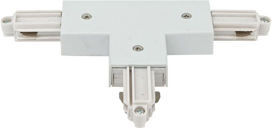 Right T-Connector, with power entry  White (RAL9003)