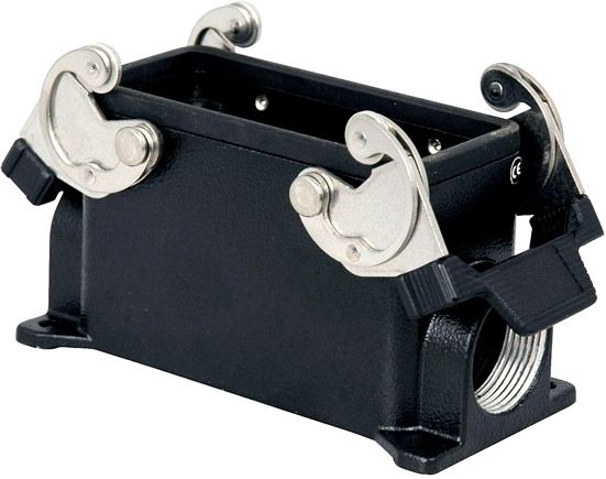 16/72 Pole Chassis Closed Bottom/Clips PG21 Black