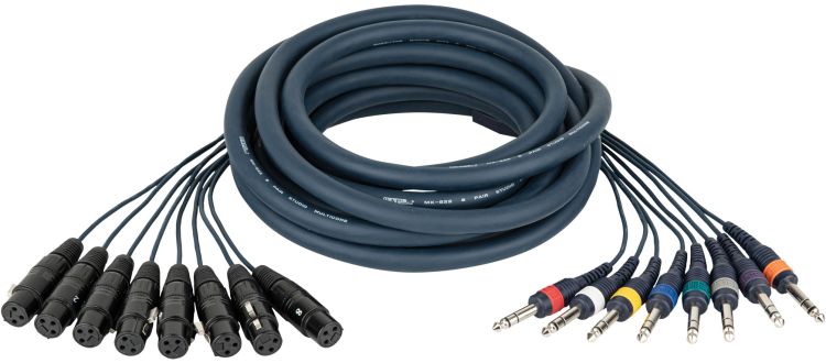 DAP FL67 - 8 XLR/F 3 p. > 8 Klinke stereo 3 m