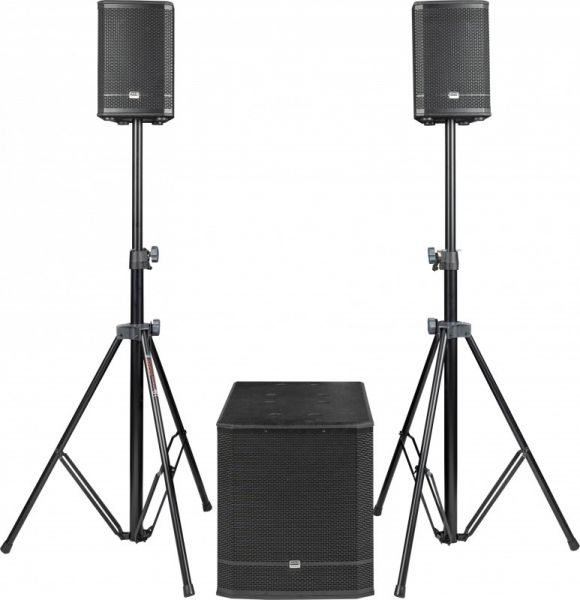 DAP-Audio Pure Club 12 - active speaker set 1x subwoofer de 12 pulgadas y 2x altavoces de 6 pulgadas
