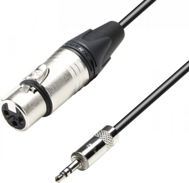 Adam Hall Cables K5 MYF 0300 Mikrofonkabel Neutrik XLR female auf 3,5 mm K