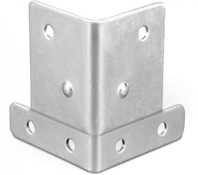 Adam Hall Hardware 40433 - L-Corner 60 mm x 50 mm Angled for 6111, Galvanized