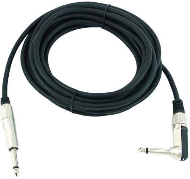 OMNITRONIC Klinkenkabel 6,3 mono 1x 90° 3m sw
