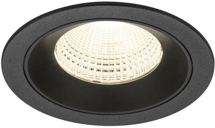 SLV NUMINOS® L, Deckeneinbauleuchte, 4000 K, 55°, IP20, rund, schwarz