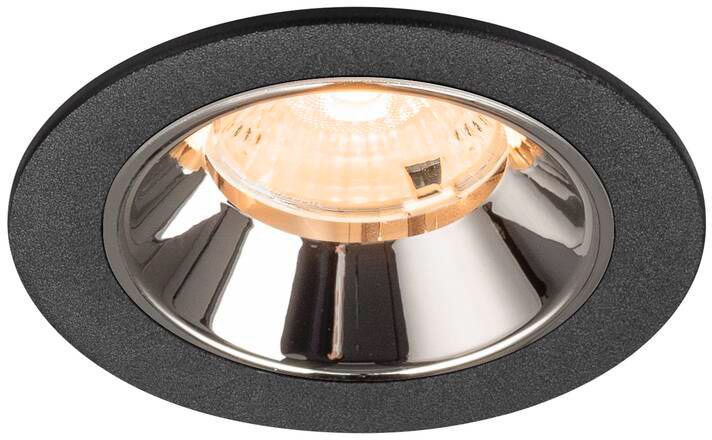 SLV NUMINOS® S, Deckeneinbauleuchte schwarz/chrom 2700 K 55°