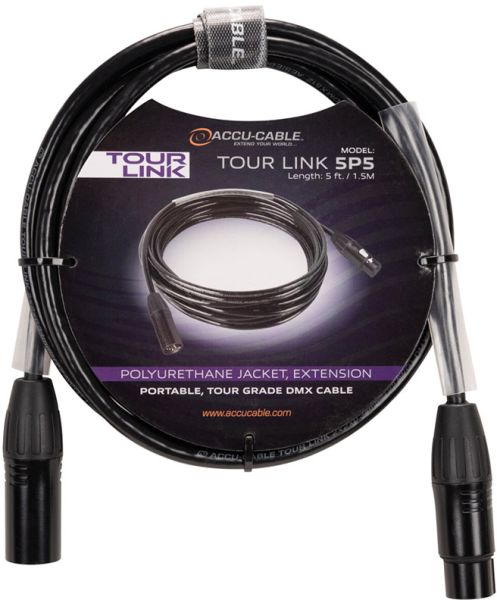 Accu Cable Tour Link 5P DMX 1.5m DMX-Kabel mit 5-poligem Stecker
