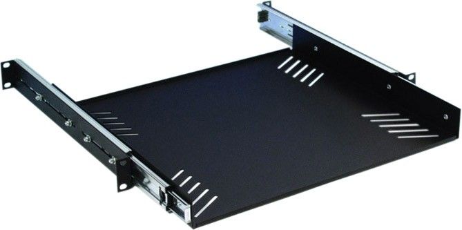 Adam Hall 19" Parts 87556 19" Rackwanne 1 HE mit Auszugsschienen