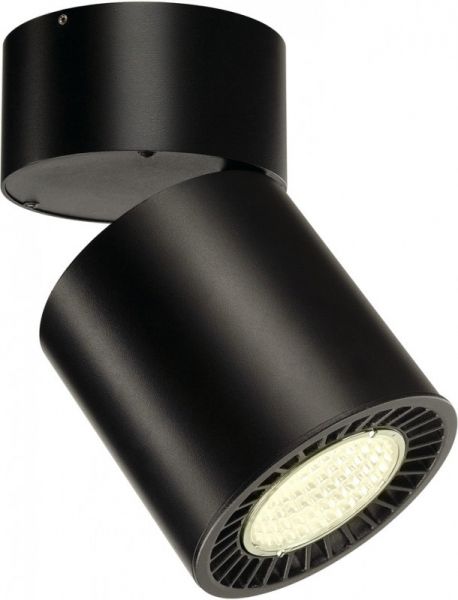SLV SUPROS CL, Indoor LED Deckenaufbauleuchte, rund, schwarz, 4000K, 60° Reflektor, CRI90, 3520lm
