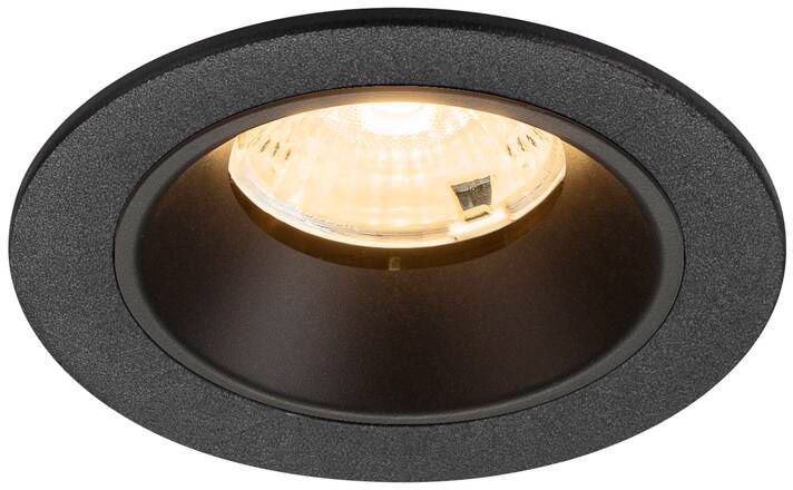 SLV NUMINOS® S, Deckeneinbauleuchte, 3000 K, 55°, IP20, rund, schwarz