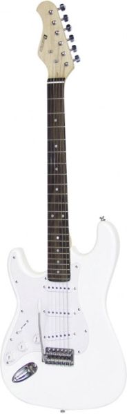 DIMAVERY ST-203 E-Gitarre LH, weiß -B-Stock-