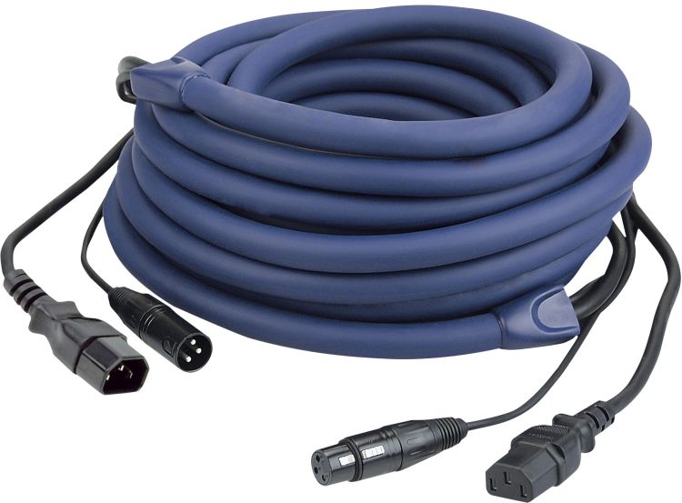 DAP-Audio FP12 - IEC/XLR M - IEC/XLR F 1,5 m DMX / Power