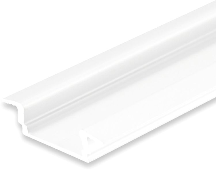 ISOLED LED Einbauprofil DIVE12 FLAT Aluminium pulverbeschichtet weiß RAL 9010, 300cm