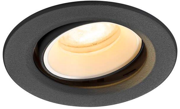 SLV NUMINOS® MOVE XS, Deckeneinbauleuchte, 3000 K, 55°, IP20, rund, schwarz / weiß