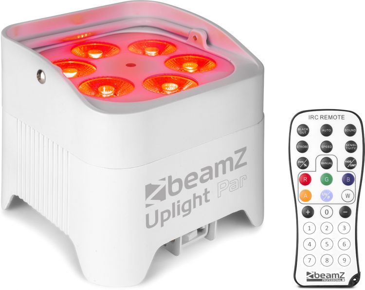 beamZ BBP96SW Batterie Uplight Par 6x12W WDMX