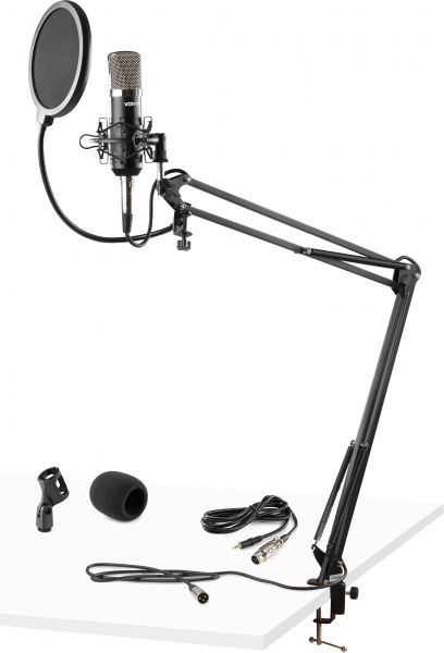 Vonyx CMS400 Studio Set / Kondensatormikrofon mit Stativ und Poppfilter