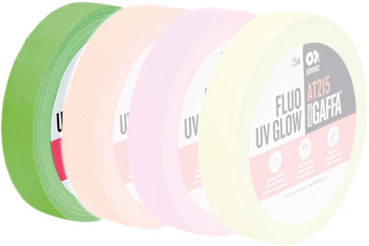 Advance Tapes AT215 Fluoreszierendes Gaffa-Klebeband Grün Grün – 19 mm – 25 m