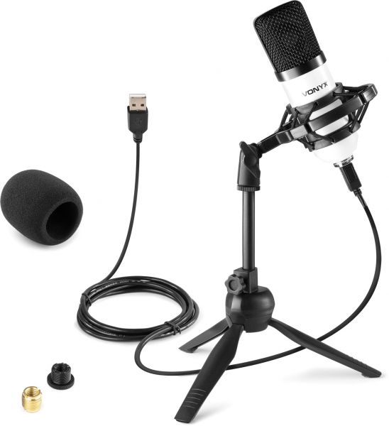 Vonyx CM300W Studio-Mikrofon USB Weiß