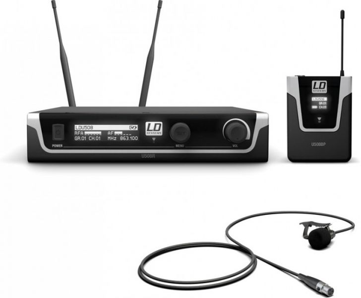 LD Systems U508 BPL Funkmikrofon System mit Bodypack und Lavalier Mikrofon