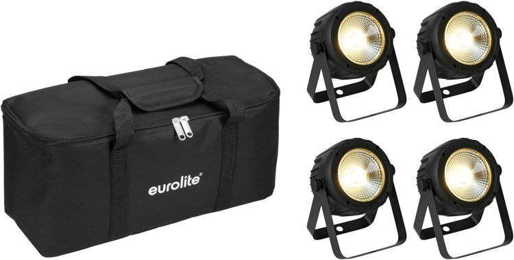 EUROLITE Set 4x LED PARty Spot COB + Soft-Bag