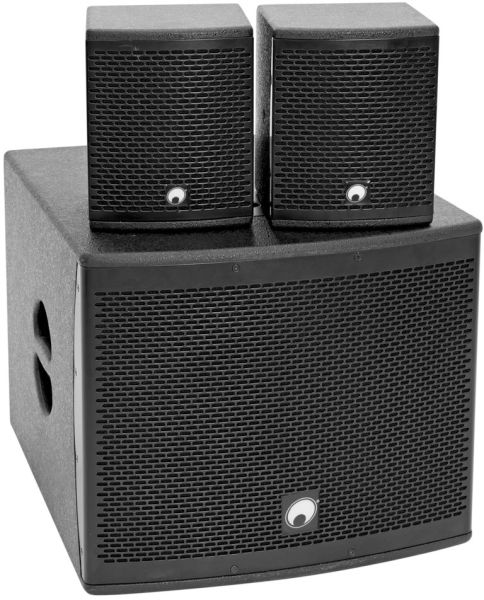 OMNITRONIC Set MOLLY-12A Subwoofer aktiv + 2x MOLLY-6 Top 8 Ohm, schwarz