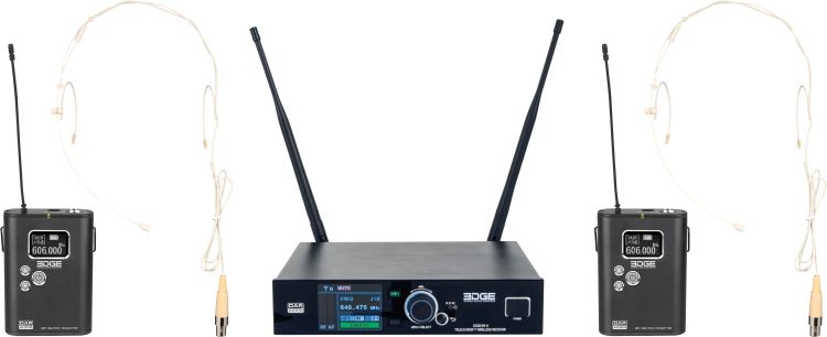 DAP-Audio EDGE EBS-2 Kabelloses Doppel-Beltpack-Set - 610-670 MHz