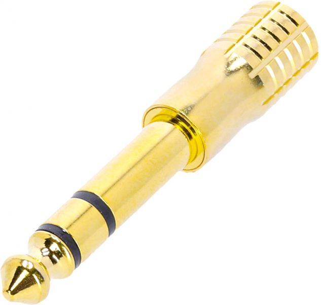 Adam Hall Connectors 4 STAR A MF3 JM3 GOLD - Adapter Miniklinke female stereo auf 6,3 mm Klinke