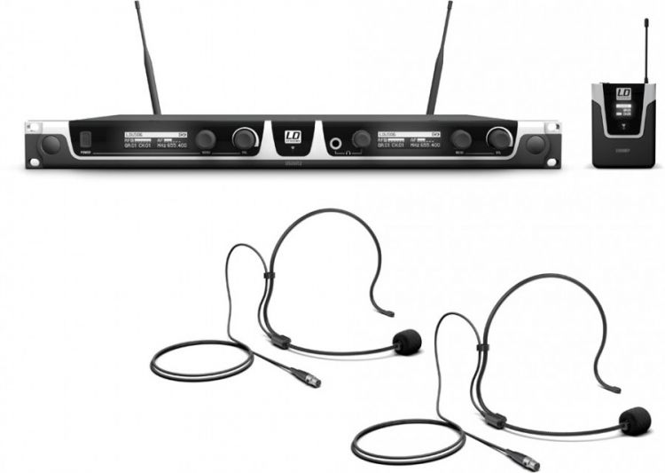 LD Systems U506 BPH 2 Funkmikrofon System mit 2 x Bodypack und 2 x Headset