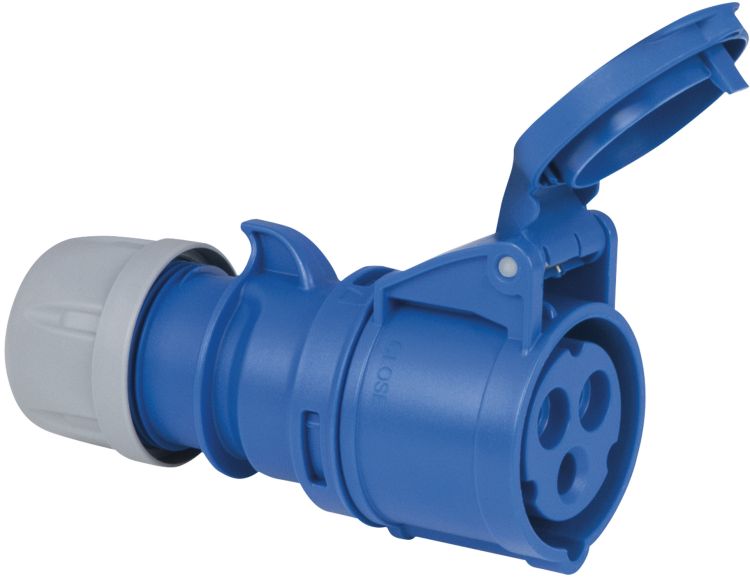 Showtec CEE 16A 240V 3p Stecker weiblich - Blau, IP44