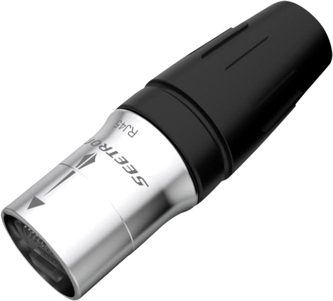 SEETRONIC RJ45-Kabelkanal, silbernes Gehäuse – IP65