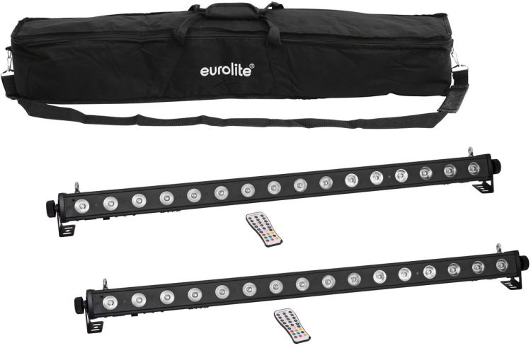 EUROLITE Set 2x LED PIX-16 QCL Leiste + Soft-Bag