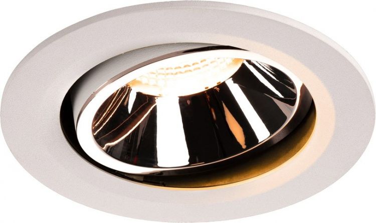 SLV NUMINOS® MOVE DL L, Indoor, luminaria empotrada de techo led blanco/cromo 2700 K 20°