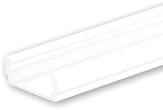 ISOLED LED Aufbauprofil SURF12 FLAT Aluminium pulverbeschichtet weiß RAL 9010, 200cm