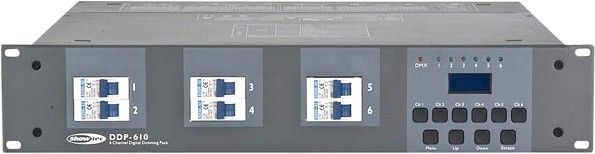 Showtec DDP-610S - Digitales Dimmerpack mit 6 Kanälen, 10-A-Sicherung