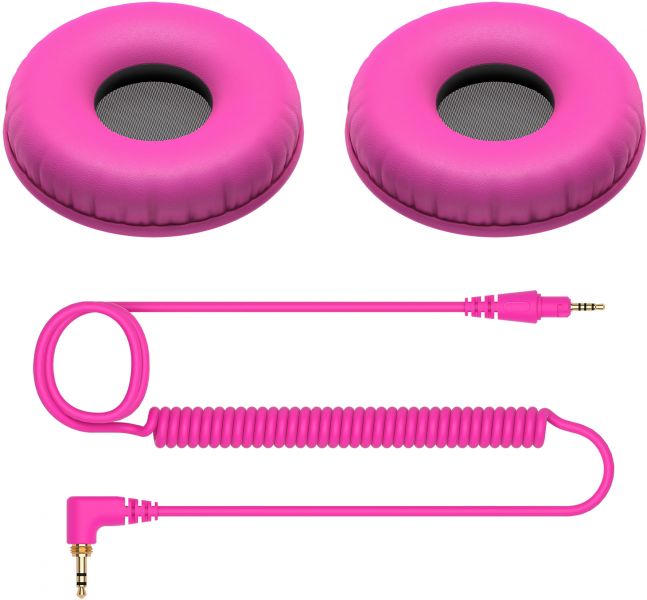 Pioneer DJ HC-CP08-V Zubehörpaket 2x Ohrpolster und 1x Kabel, Rosa