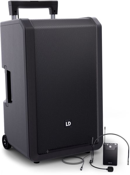 LD Systems ANNY® 12 BPH B8 - 12" Mobiler Bluetooth® PA-Lautsprecher mit Akkus, Mixer