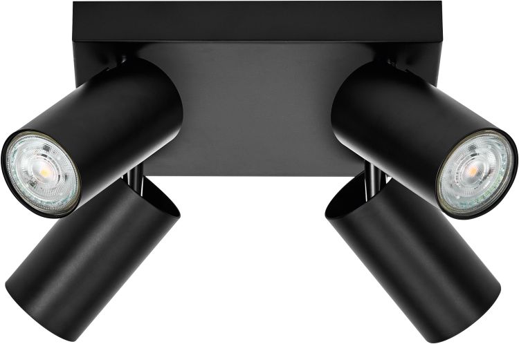 LEDVANCE LED-Spot Octagon GU10 schwarze Platte 4x3,4 W 927 DIM