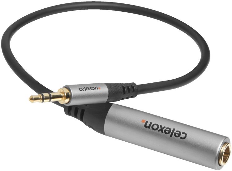 celexon 3,5mm Stereo Klinke auf 6,3mm Stereo Klinke M/F Audioadapter 0,25m - Professional Line