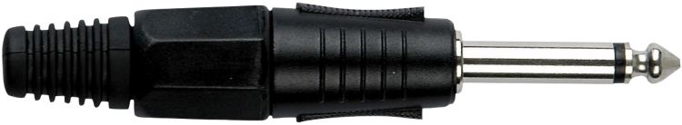 DAP 6.3 mm. Jackplug mono, Black housing  Black endcap